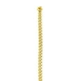 thumbnail image 3 of JewelStop 14K Yellow Gold Polished Finish 7.2mm Semi-Solid Classic Miami Cuban Chain with Box Lock - 22", 3 of 6