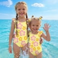thumbnail image 7 of Abcomgle Girls One Piece Swimsuits 10-12 Floral Print One Piece Girls Swimsuit Ruffled Stretchy Girls Swimwear, 7 of 7