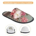 thumbnail image 3 of Balery Vintage Typewriter Floral Pantuflas de Casa de Felpa Silenciosas con Diseño Estampado, Zapatillas Cómodas Antideslizantes de Algodón para Interior-Medium, 3 of 8