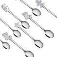 thumbnail image 2 of Stainless Steel Spoons Set Coffee Dessert Teaspoons Christmas Metal Spoons Set 8 Pieces, 2 of 5