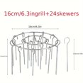 thumbnail image 1 of HLONK 48-Barbecue Rack for Air Fryer  24-Bar Stainless Steel Vertical Skewer Grill  Kitchen and Home Oven Meat Roasting Rack, 1 of 7
