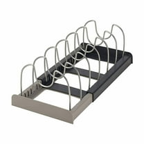 ACDANC Pot Lid Organizer,Minimal Space Lid Holder,Kitchen Decoration Pan Lid Storage,Silver