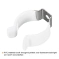 thumbnail image 4 of Uxcell T10 U Clips Holder Bracket for LED Light Bulb Mounting Bracket Fluorescent Tube Holder Screw Clamps White 20 Pack, 4 of 5