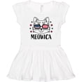 thumbnail image 3 of Inktastic 4th of July Meowica Cat in Flag Sunglasses Girls Toddler Dress, 3 of 5