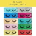 thumbnail image 2 of Natural Look Lashes Bulk Christmas Gifts 30 Pack Eyelashes. 10-15mm 5D Fake Mink Eyelashes Wholesale. Fluffy Natural Volume Eye Lashes. Individual Package Faux Mink Lashes Wholesale Pack C, 2 of 5