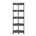 thumbnail image 2 of Nilvkv 5-Layer Shelf Organizer Stainless Steel Detachable Bathroom Corner Rack with Wheels for Bathroom Storage(14.17x14.17x45.47in), 2 of 6
