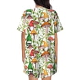 thumbnail image 3 of Bixox Women's Mushrooms Gnomes Printed Pajama Set 2 Piece Lounge Set Top and Shorts Soft Pajamas, Shorts with Pockets, 3 of 7