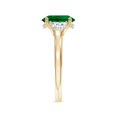 thumbnail image 3 of ANGARA Lab Grown 2.25 Ct Emerald & Trapezoid Diamond Hidden Engagement Ring for Women in 14K Yellow Gold (Size-10x8mm) | May Birthstone, Anniversary, Jewelry Gift for Women | Lab-Grown Emerald Ring, 3 of 9