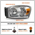 thumbnail image 2 of [Anti-fog] Pair For 2006-2008 Dodge Ram 1500 2500 3500 Chrome Housing Headlights, 2 of 5