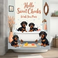 thumbnail image 2 of Puppy Bathtub Fun Polyester Shower Curtain for Spring Summer Home Bathroom Bath Tub Decor 72x72 inch, 2 of 5