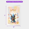 thumbnail image 5 of Watercolor Doberman Pinscher Happy Birthday Celebration Balloons Gift Party 5x7in Folded Greeting Card Doberman Dog Lover Gifts Single Note Card with Envelope - 00028, 5 of 5