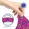 thumbnail image 5 of Abstract Office Chair Slipcover, Circular Spirals Nested in Vibrant Hues, Protective Stretch Decorative Fabric Cover, Standard Size, Hot Pink Royal Blue, by Ambesonne, 5 of 5