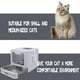 thumbnail image 5 of Caja de arena para gatos Tokenkuko de acero inoxidable plegable con tapa gris, 5 of 6