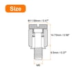 thumbnail image 2 of 2 Pack M6x1x9.5mm Panel Spring Screws, PFC2 Knurled Head Spring Screws, 2 of 5
