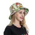 thumbnail image 6 of Honeii Mushrooms Gnomes for Unisex Bucket Hat Waterproof Rain Hat Reversible Shiny Rave Bucket Hat for Concert Festival Boonie Cap, 6 of 6