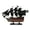 Black, variant on HANDCRAFTED NAUTICAL D√âCOR Wooden Caribbean Pirate Black Sails Limited Model Pirate Ship 12"