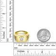 thumbnail image 4 of Gem Stone King 18K Yellow Gold Plated Silver Men's Ring Set with Moissanite (2.43 Cttw) (Size 8), 4 of 4