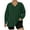 Green, variant on Xdegoge Plus Size Sweatshirts for Women V Neck Side Split Long Sleeve Pullover Tops Oversized Solid Color Athletic Basic Sweatshirt 2025 Fall Winter Comfy Clothes