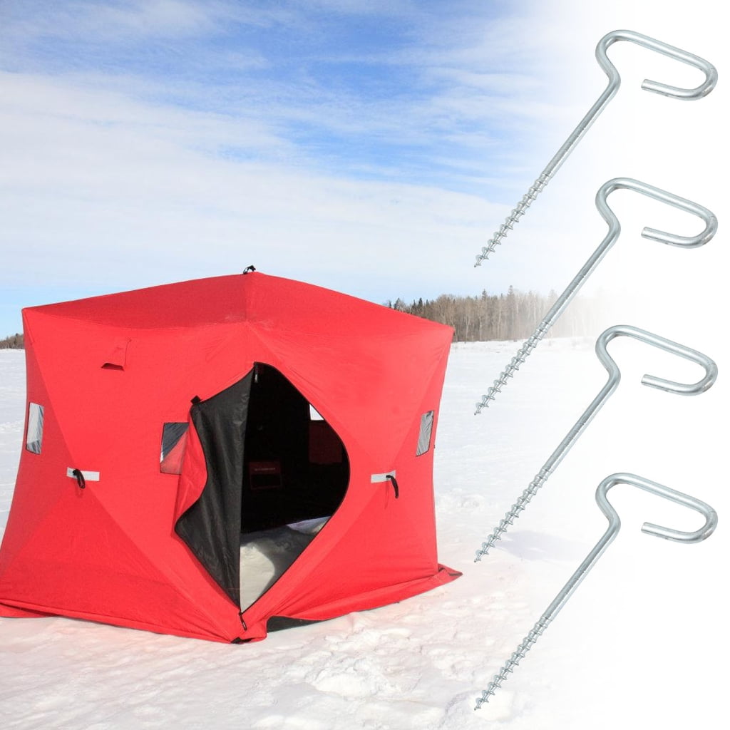 WINDLAND 9pcs Universals Ice Fishing Anchors Tool Multifunctional Beach Tent Pegs for Secure Tent Attachments