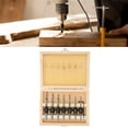 thumbnail image 4 of 7Pcs Fraise Fraise, Fraise Fraise Fraise Évier Foret Ensemble Outils de Forage Bois Menuiserie Alésoir 1Pc Clé Hexagonale, 4 of 9