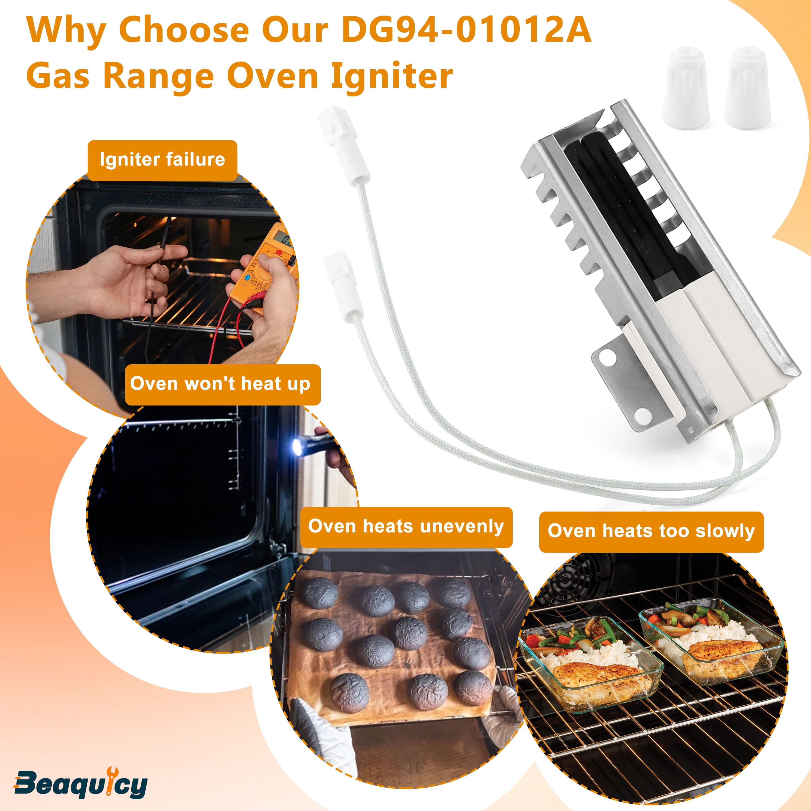 Beaquicy DG94-01012A Oven Igniter Replacement Compatible for DG94-01012A