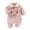 Pink, variant on Zwiiyzr 0-1T Baby Boys Girls Fluffy Bear Onesie Baby Furry Fuzzy Outfit Baby Newborn Romper Winter Warm Clothes Brown