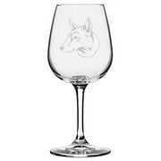 Saarloos Wolfdog Dog Themed Etched 12.75oz Libbey Wine Glass