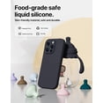 thumbnail image 3 of Compatible with iPhone 15 Pro Case, Silicone Upgraded [Enhanced Camera Protection] Phone Case with [2 Screen Protectors], Soft Anti-Scratch Microfiber Lining Inside, 6.1 inch, Black, 3 of 14