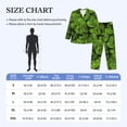 thumbnail image 4 of Picia Tiny Green Fern Leaves Pattern Men’s Long-Sleeve Sleepwear Set - Soft 2-Piece Loungewear with Pockets, Comfy PJs for Relaxing Nights-Small, 4 of 7