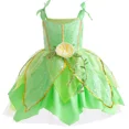 thumbnail image 3 of Disfraz de Campanilla para niñas, disfraz de Halloween para niños, disfraz de Campanilla verde, disfraz de princesa de hadas, fiesta de cumpleaños, 2 a 10 años, 3 of 5