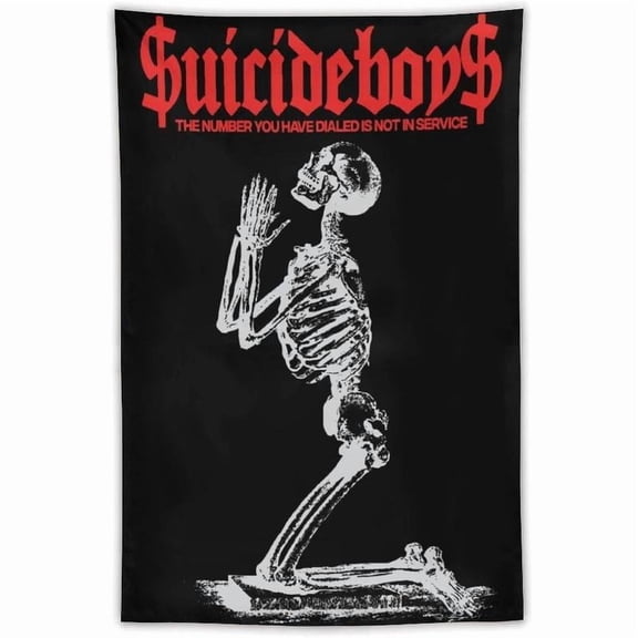 Tapestry Suicide Hiphop Boys Tapestry Horror Skull Tapestry for Bedroom Aesthetic Tapestries Wall Decor Hanging for Living Room