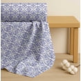 thumbnail image 4 of Soimoi Blue Cotton Voile Fabric Moroccan Damask Printed Craft Fabric by the Yard 42 Inch Wide, 4 of 7