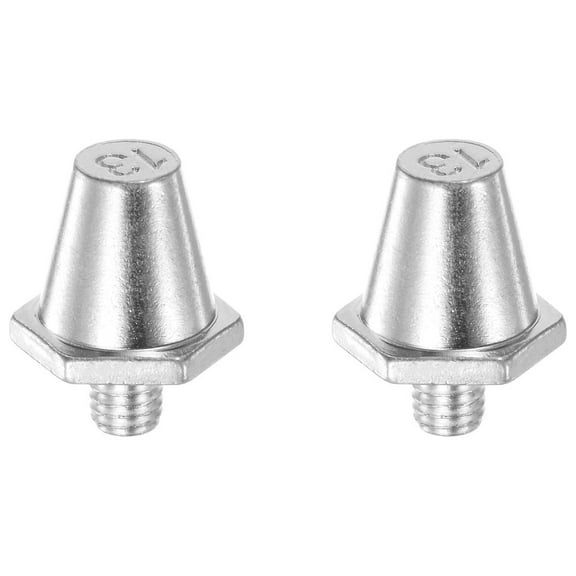 Track Spikes 13mm Aluminum Lightweight for Soccer Shoes, Silver Tone, 2 Pieces