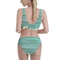 thumbnail image 3 of Picia Wood Grain Women's High Waisted Bikini Scoop Neck Swimsuit Two Pieces Bathing Suit-XX-Large, 3 of 8