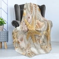 thumbnail image 4 of Shell Soft Flannel Fleece Blanket, Assorted Seashells in Sandy Beach Summer Vacation Nautical Theme Coastal Photograph, Cozy Plush for Indoor and Outdoor Use, 50" x 60", Multicolor, by Ambesonne, 4 of 5