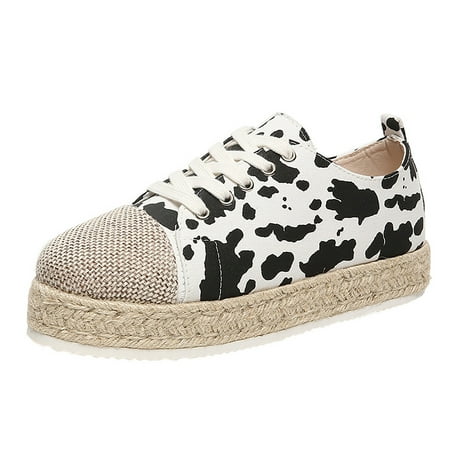 

WuYIZon Women s Running Shoes Non Slip Shoes Breathable Lightweight Fashion Sneakers Trade Large Cartoon Patternthick Sole Shoes Round Toe Lace Up One Foot Pedal Single Shoe