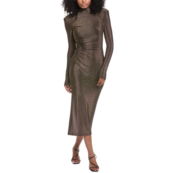 Ramy Brook womens Amarilys Midi Dress, XXS, Gold