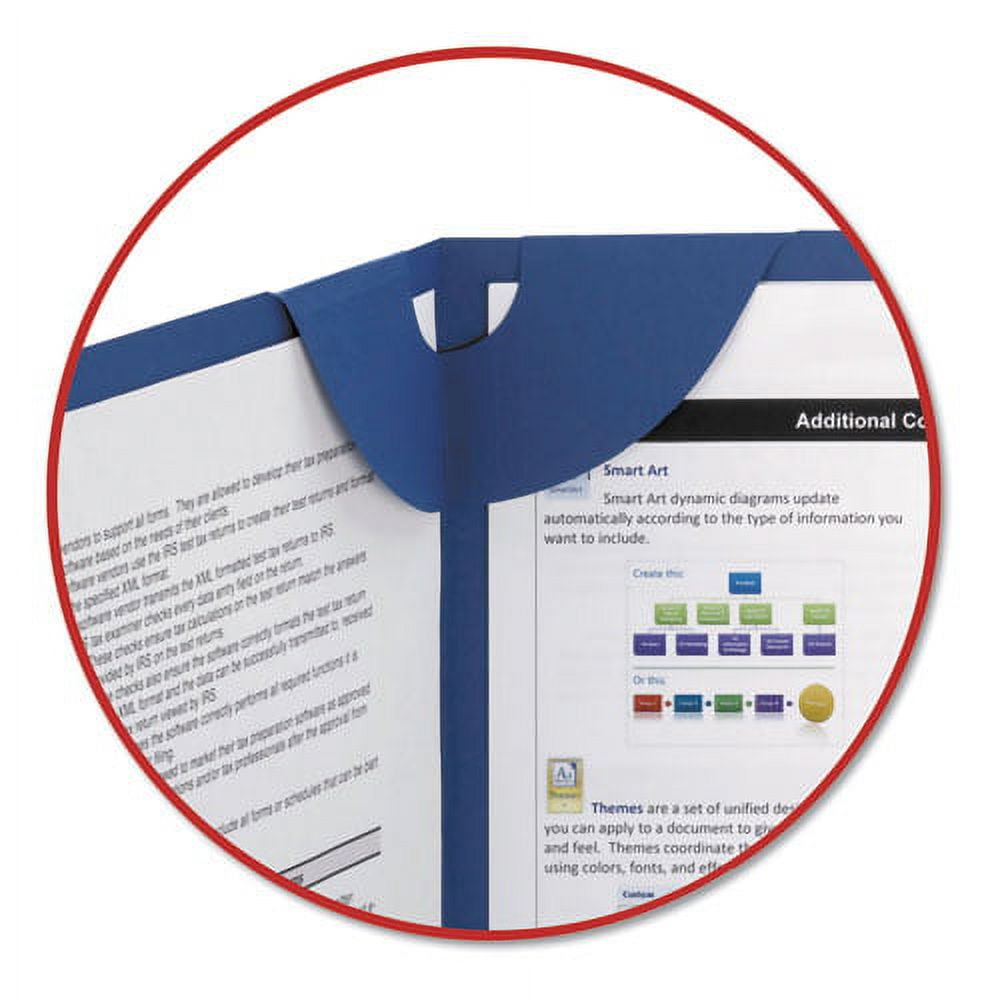 Lockit Two-Pocket Folder, Textured Paper, 100-Sheet Capacity, 11 X 8.5, Dark Blue, 25/box | Bundle of 2 Boxes