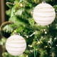 thumbnail image 5 of Bolas Navideñas Blancas Aterciopeladas, Juego de 4 Adornos Colgantes de 12 Cm | Material de Ante | Adornos a Juego | Fáciles de Colgar, 5 of 6