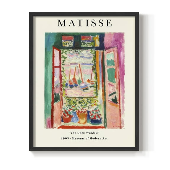 Matisse CLXXX Framed Print in Black Solid Wood 8 x 10 Framed Print