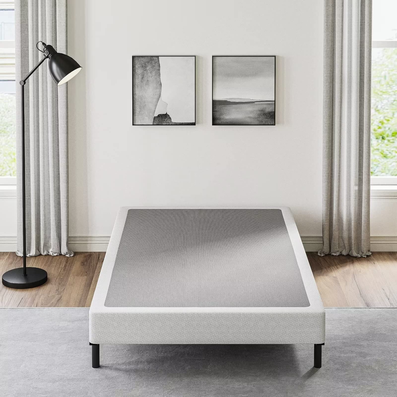 ULIESC 7 inch TwinXL Metal Box Spring, Sturdy Mattress Foundation, Fabric Cover Included, Easy