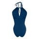 thumbnail image 5 of Traje de baño de una pieza para mujer, traje de baño de bikini de tirantes sin espalda de color liso para mujer, conjunto de bikini con bloques de color y hombros descubiertos, traje de baño de moda p, 5 of 7