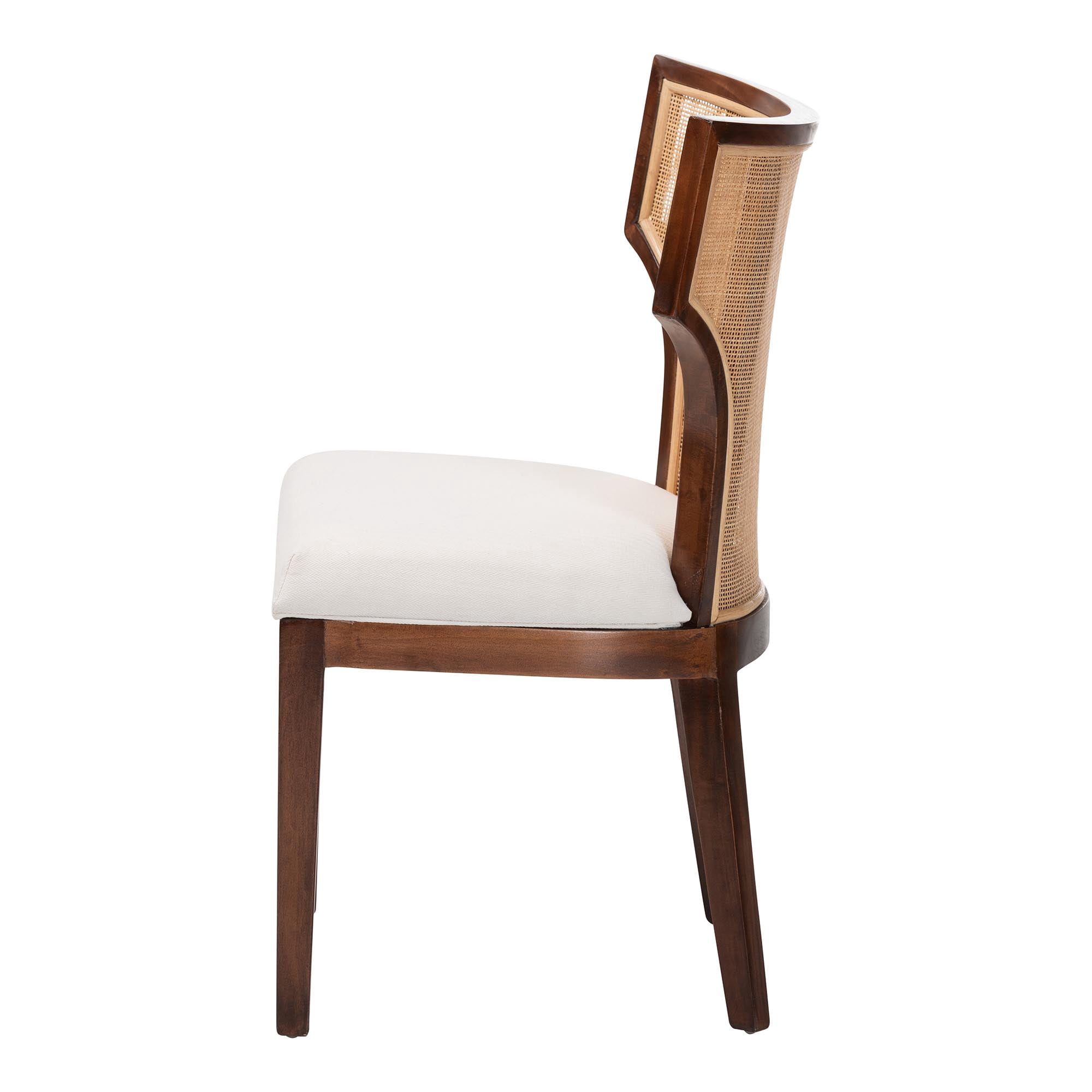 bali & pari Franco Boho Dining Chair, Dining Height, Natural Rattan