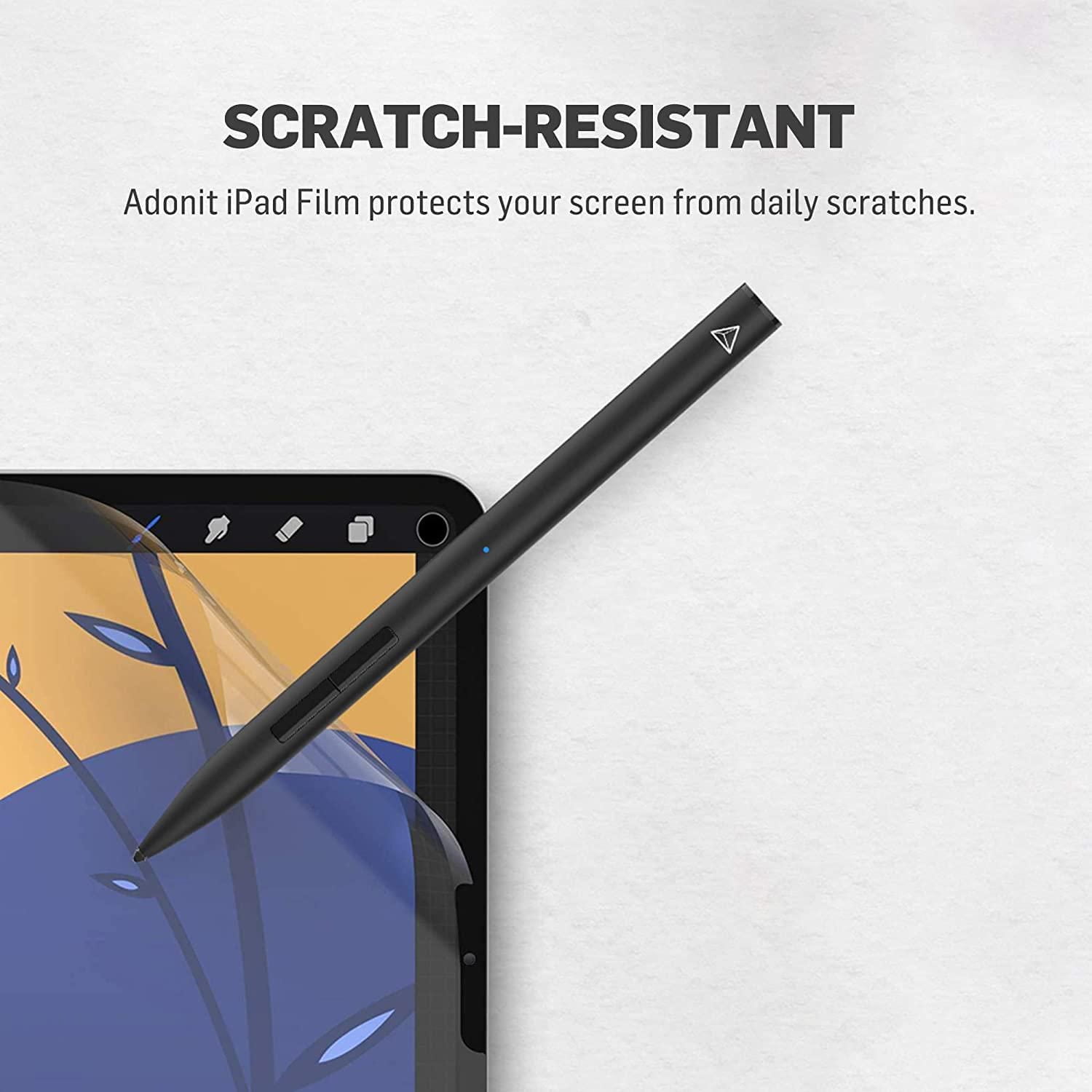 Adonit Film de protection d'écran compatible avec iPad Air (11", modèle 2020, 4ème génération), Apple iPad Air 4ème écrire, dessiner et esquisser comme sur Paperfeel Anti-reflet/empreinte digitale/ray