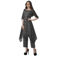 thumbnail image 3 of Moomaya Ensemble Kurti Kurta Pantalon pour Femmes Col Bateau Imprimé Robe 2 Pcs Tenue Ethnique, 3 of 6
