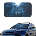 thumbnail image 2 of Xixirimido Windshield Sunshade for Car Foldable Front Window Cover Sun Shade Sun Visor Block UV Rays Universal Fit Automotive Accessories, Wolf, 2 of 8