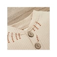 thumbnail image 4 of xiaxaixu 2Pcs Baby Outfits, Rainbow Print Ribbed Long Sleeves Romper + Pants, 4 of 9