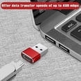 thumbnail image 4 of USB to USB C Adapter 3-Pack, Type C Female to A Male Charging Cable Converter Red, 4 of 5