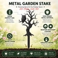 thumbnail image 3 of Metal Halloween Tree Garden Stake, 11.8Inch Durable Weatherproof Yard Art with Spooky Silhouette Design, Outdoor Lawn Decoration for Garden Patio Pathway Fall Decorations, 3 of 7