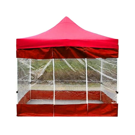 COFEST Outdoor Waterproof Camping Tent Cloth Windproof Inflatable Thick Cloth with Window 210D Oxford Cloth Waterproof Rainproof Shade Cloth 3x2 Meters Red